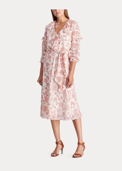 Ralph Lauren Floral Ruffled Kjole Dame Danmark (COUBJ5721)